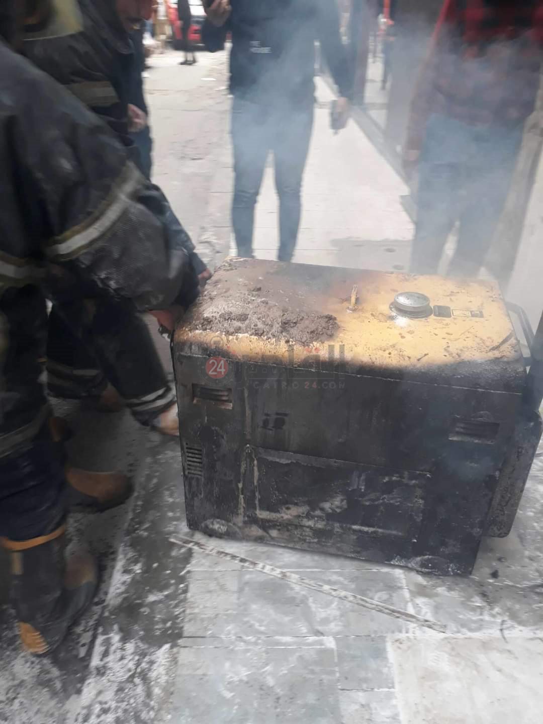 حريق بمولد كهرباء ببورسعيد 