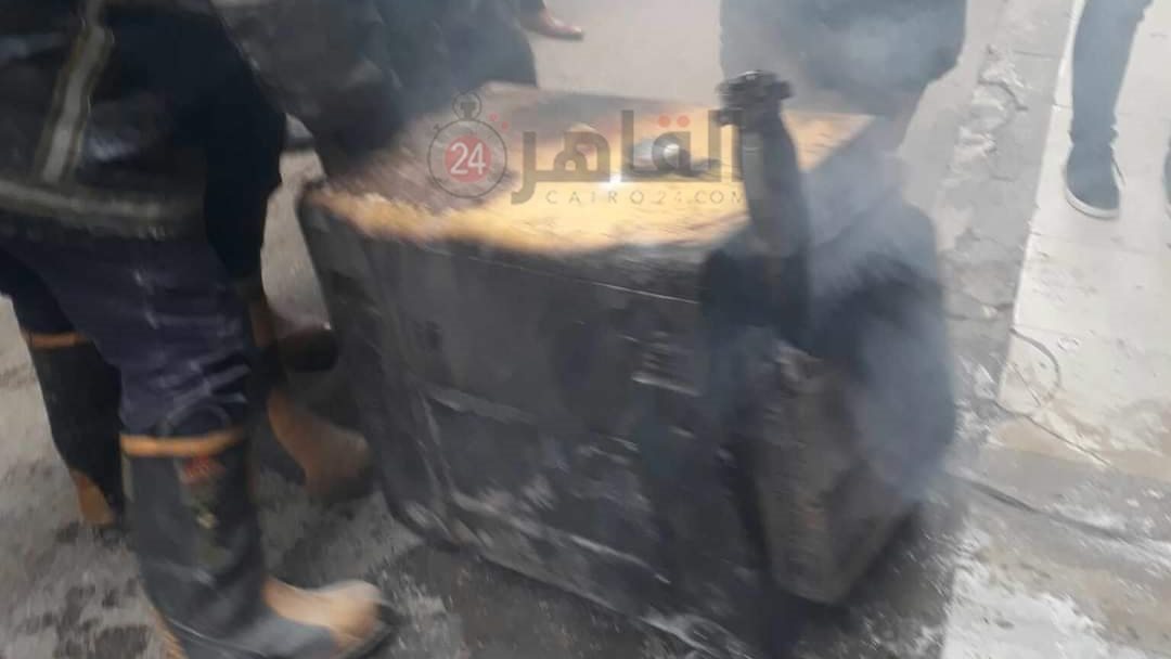 حريق بمولد كهرباء ببورسعيد - قص