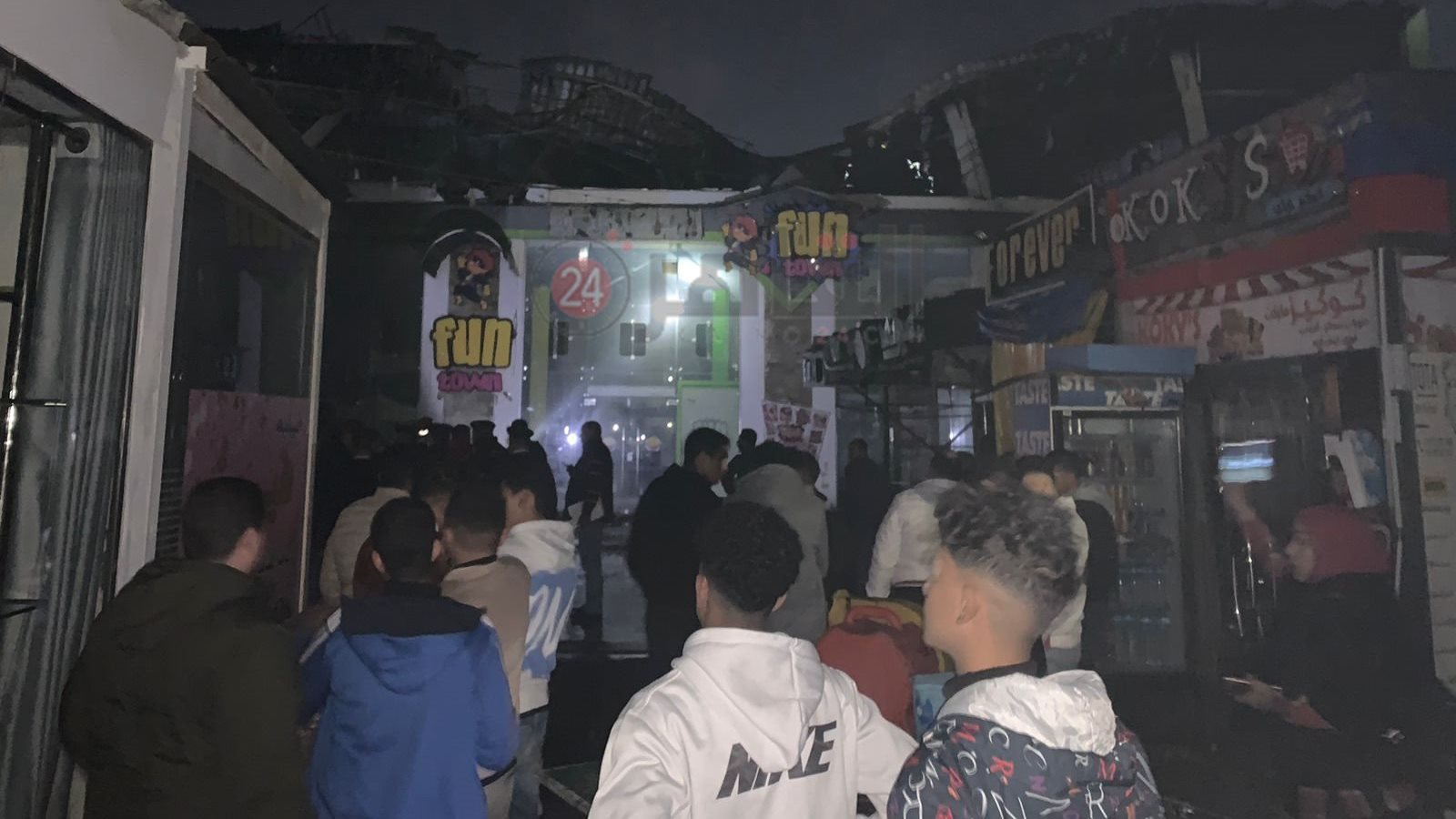 حريق مول هوليود ببورسعيد - قص