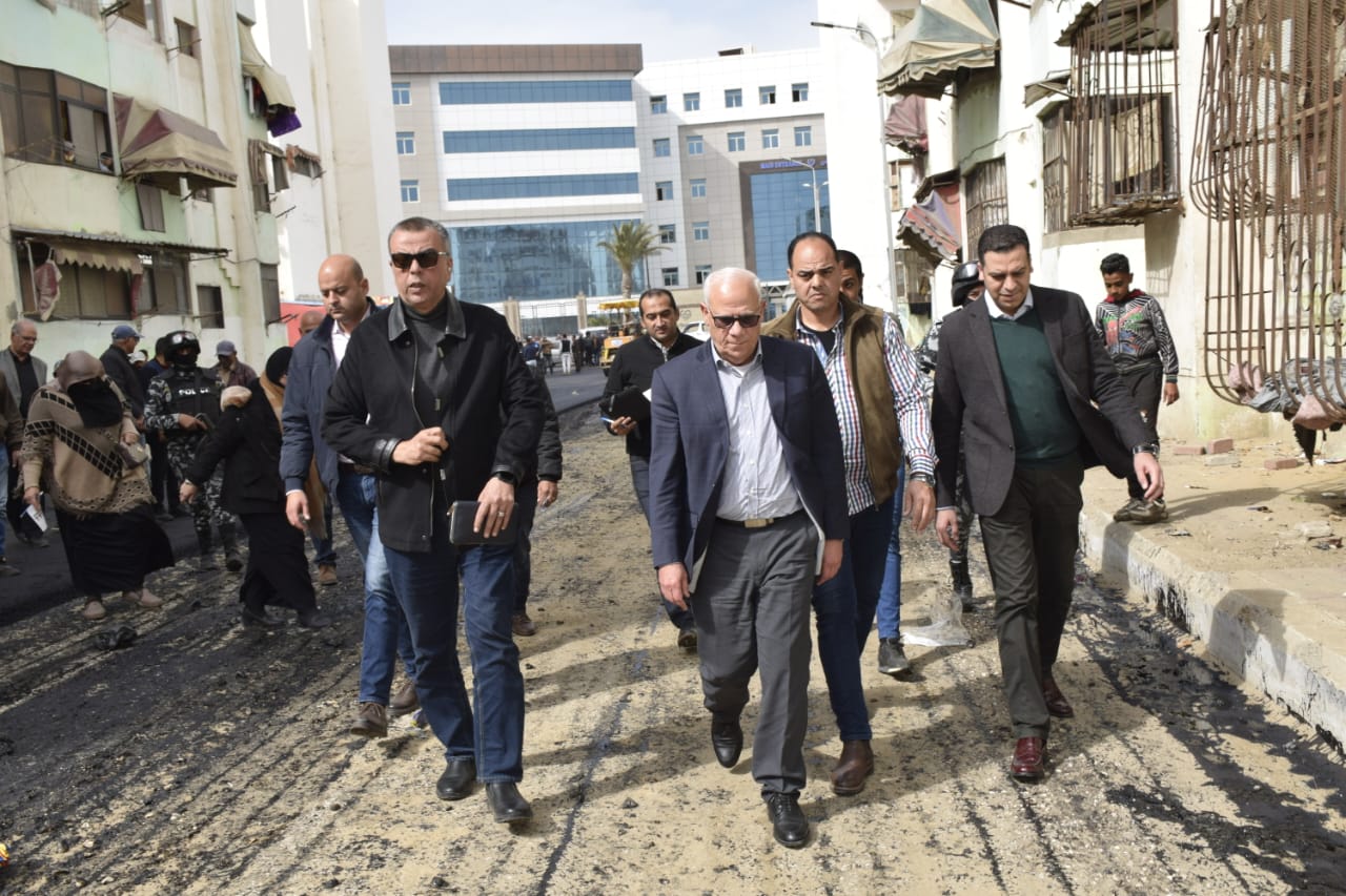 محافظ بورسعيد يتفقد منطقة السيدة خديجة 