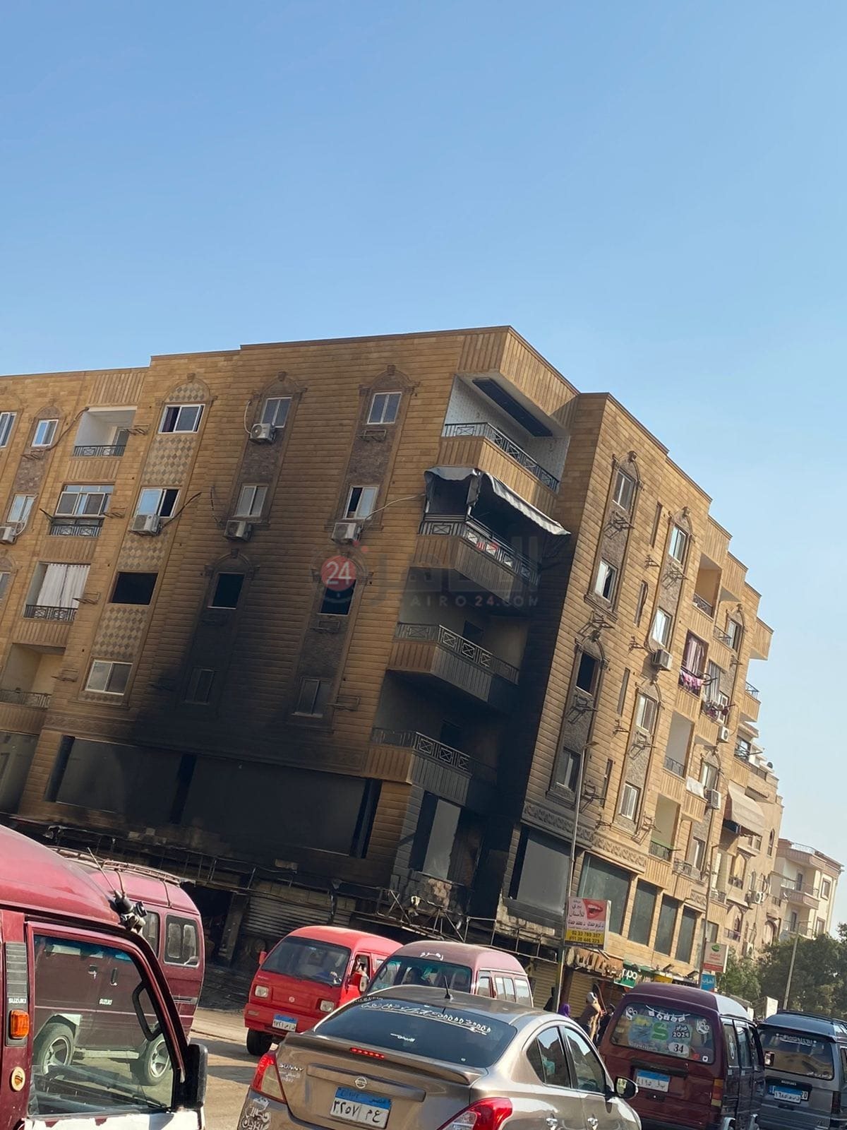 حريق عددا من المحلات بحدائق الاهرام 