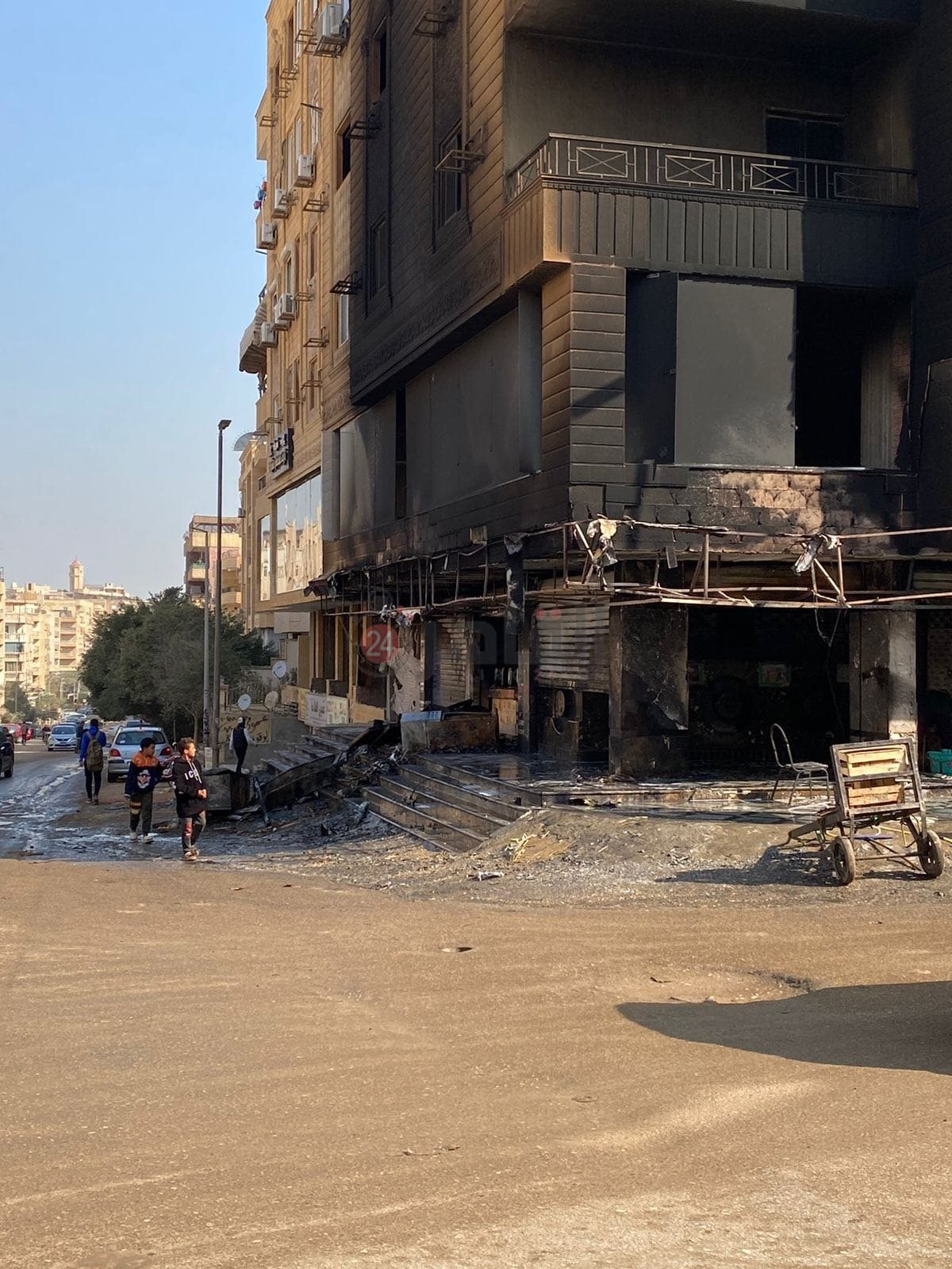 حريق عددا من المحلات بحدائق الاهرام 