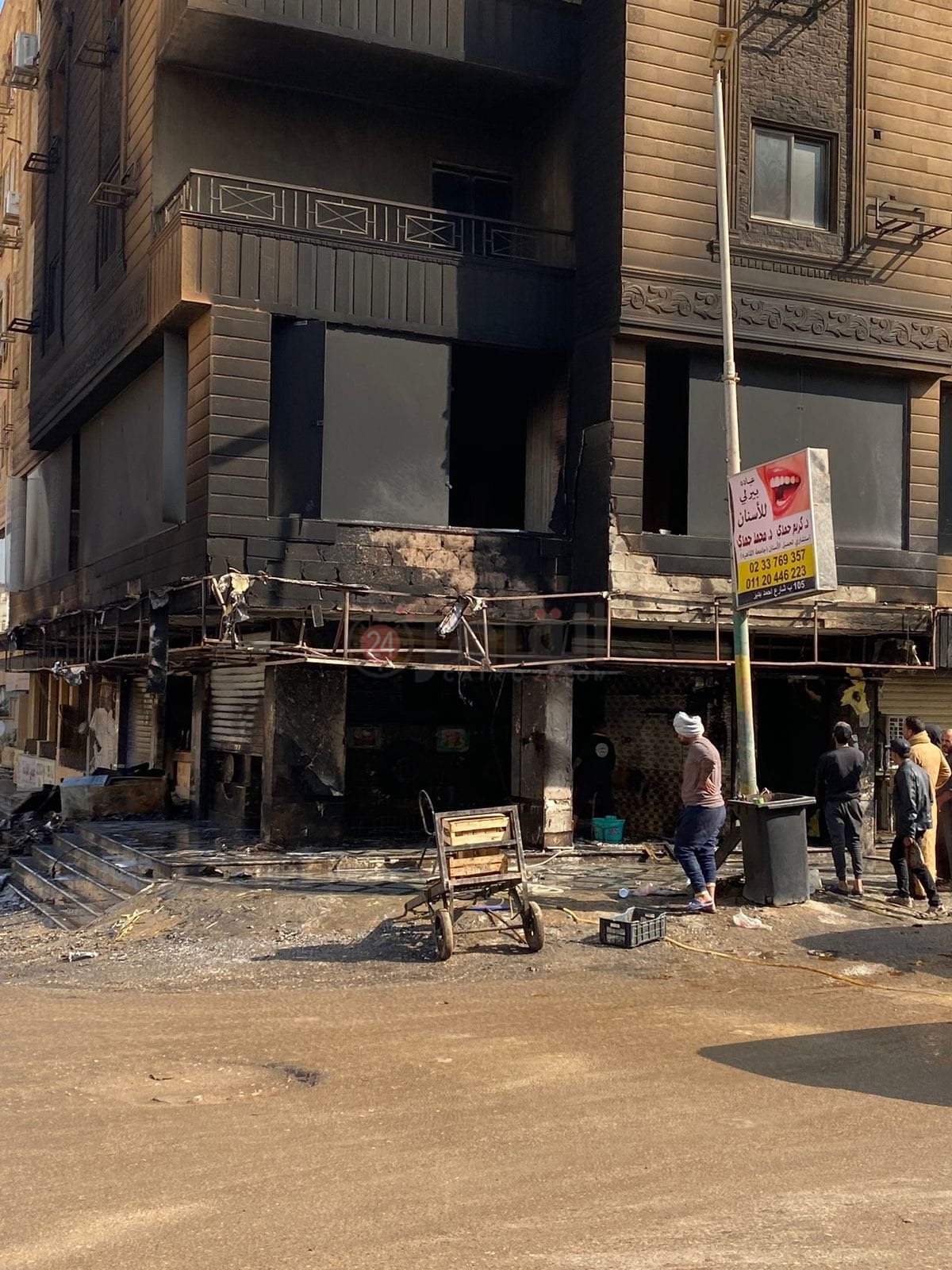 حريق عددا من المحلات بحدائق الاهرام 