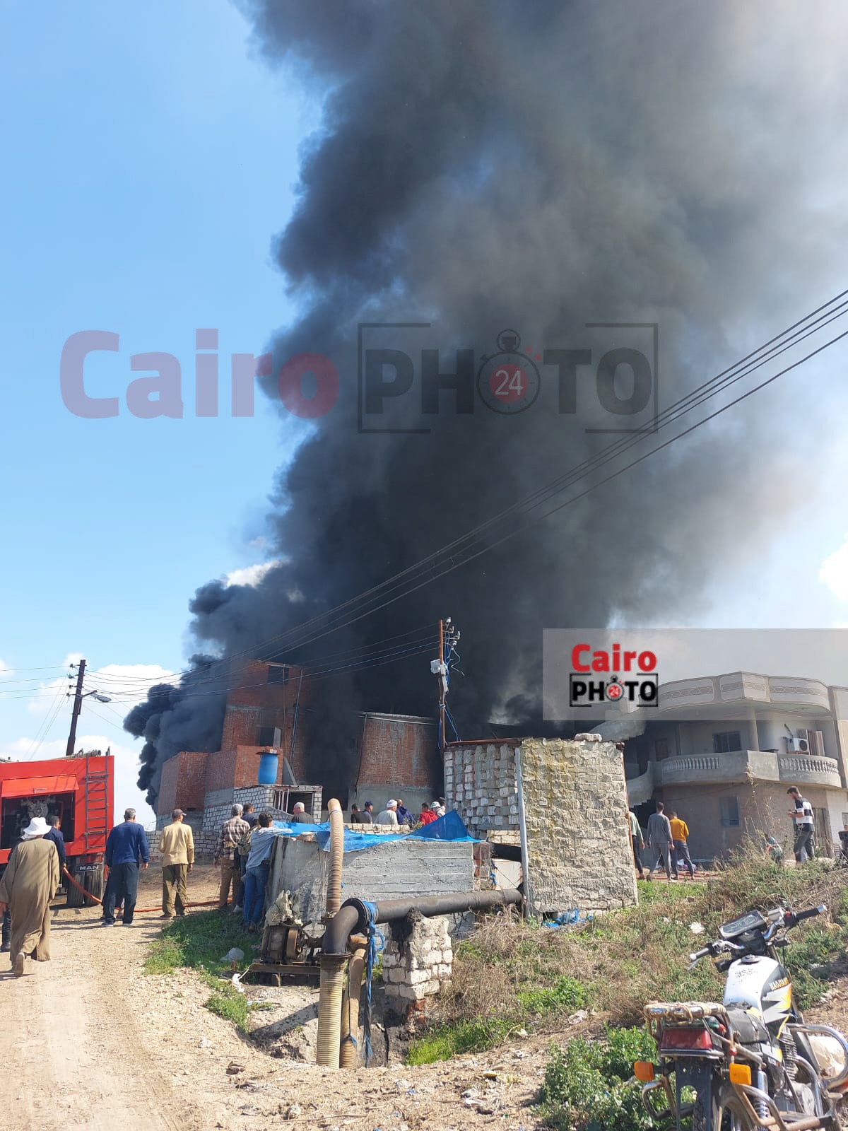 حريق مزرعة دواجن بكفر الشيخ 