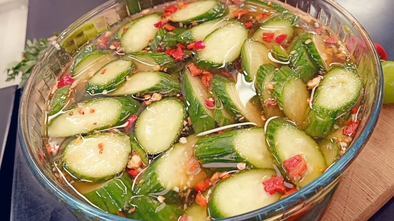 طريقة عمل مخلل الخيار السريع