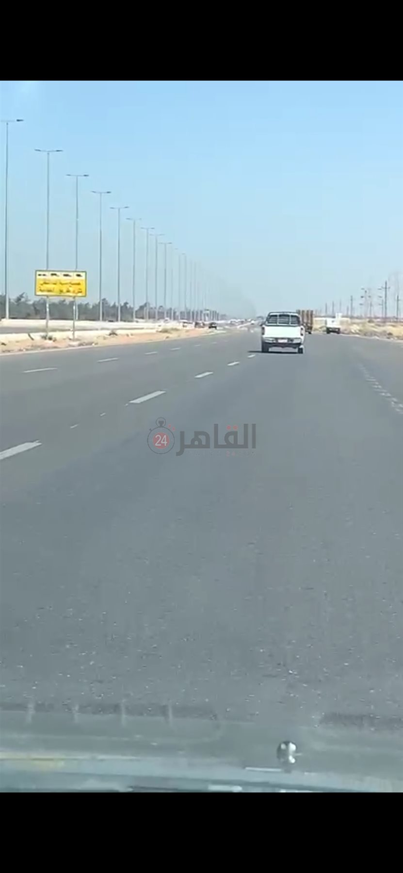 رفع أثار حادث طريق الإسماعيلية القاهرة الصحراوى 