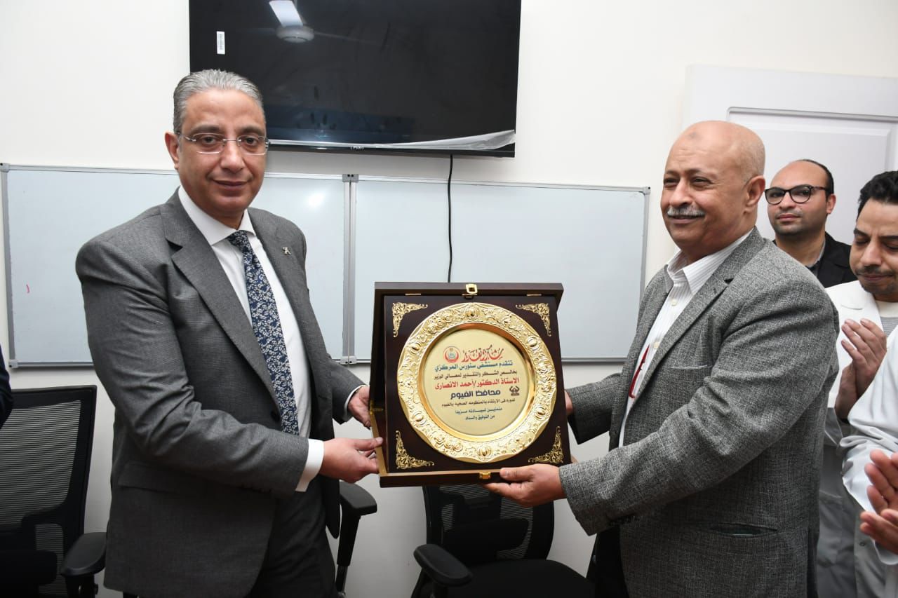 افتتاح  توسعات وحدة الغسيل الكلوي بمستشفى سنورس المركزي