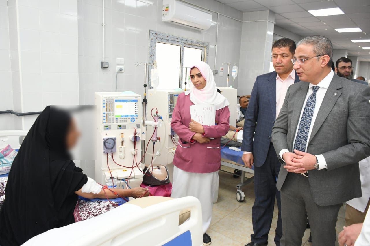 افتتاح  توسعات وحدة الغسيل الكلوي بمستشفى سنورس المركزي