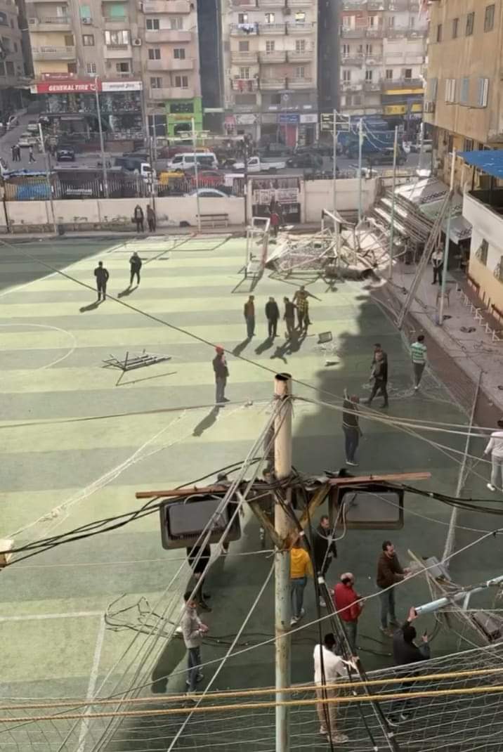 هدم ملعب سيدى بشر بالإسكندرية 