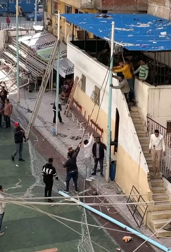 هدم ملعب سيدى بشر بالإسكندرية 