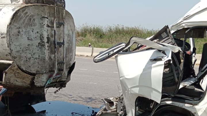 حادث علي محور 30 يونيو - قص