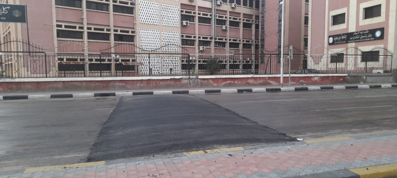 مطبات صناعية في موقع حادث وفاة طلاب جامعة بورسعيد 