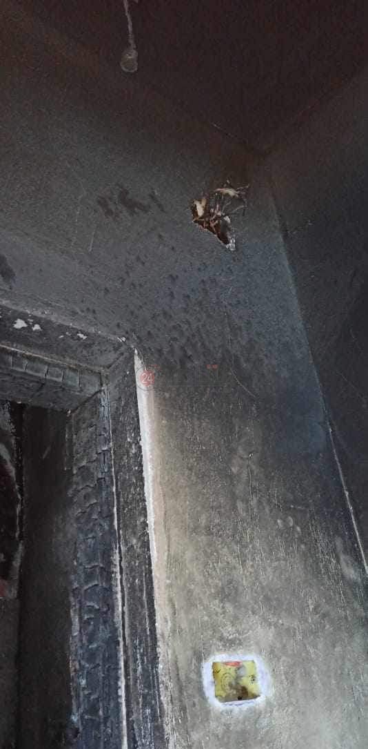 احتراق منزل في الفيوم 