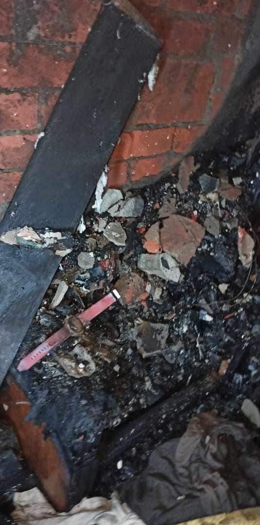 احتراق منزل في الفيوم 