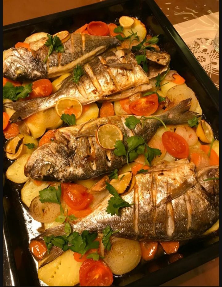 مقادير تتبيلة السمك بالفرن