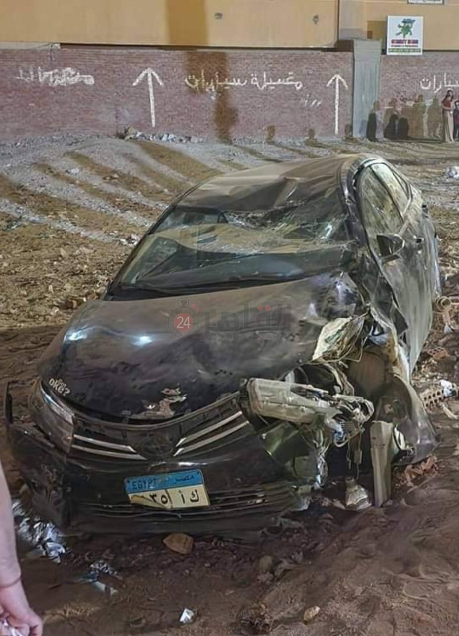 حادث سير سيارة طائشة بحدائق الاهرام