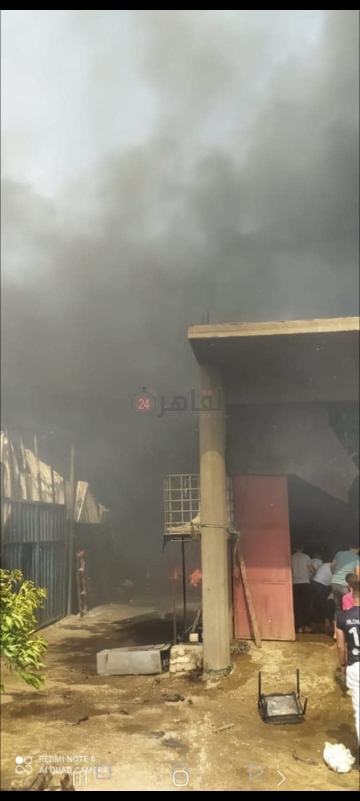 حريق مصنع فايبر