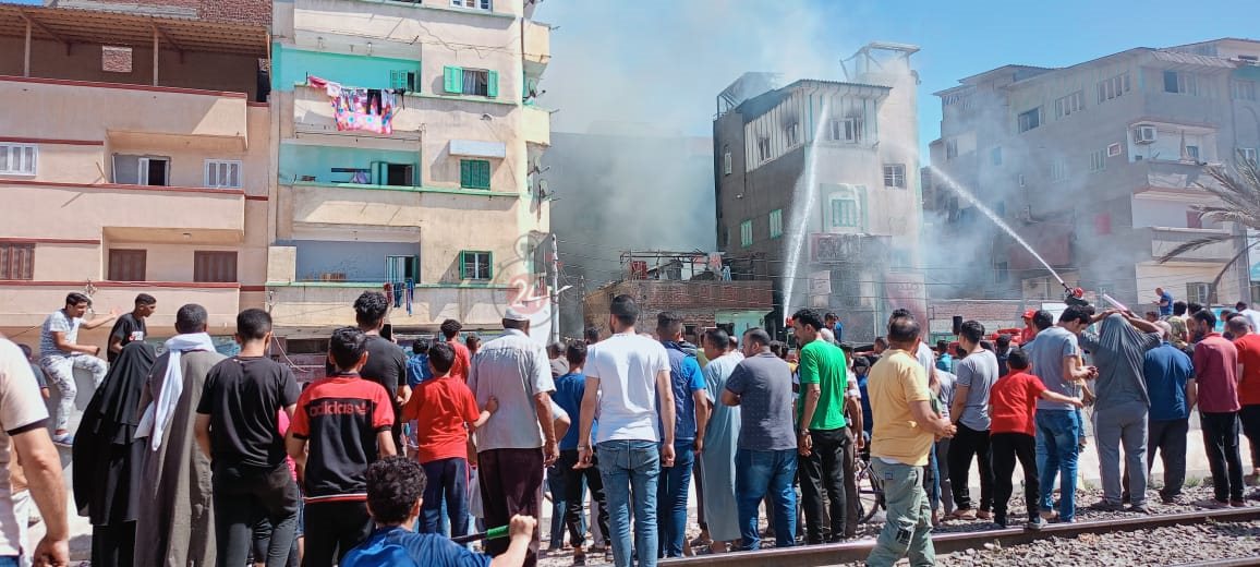 حريق بدمياط- تصوير نرمين سعد 