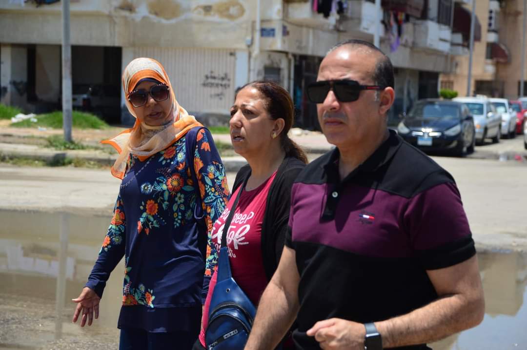 انفجار خط مياه الشرب ببورفؤاد