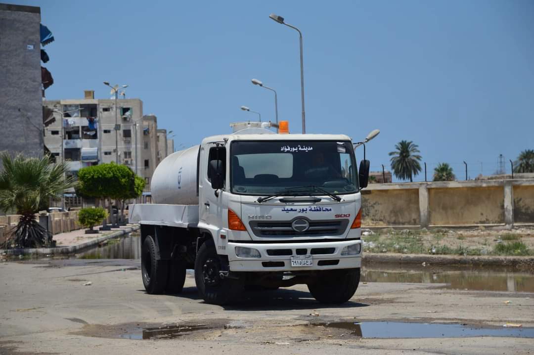 انفجار خط مياه الشرب ببورفؤاد