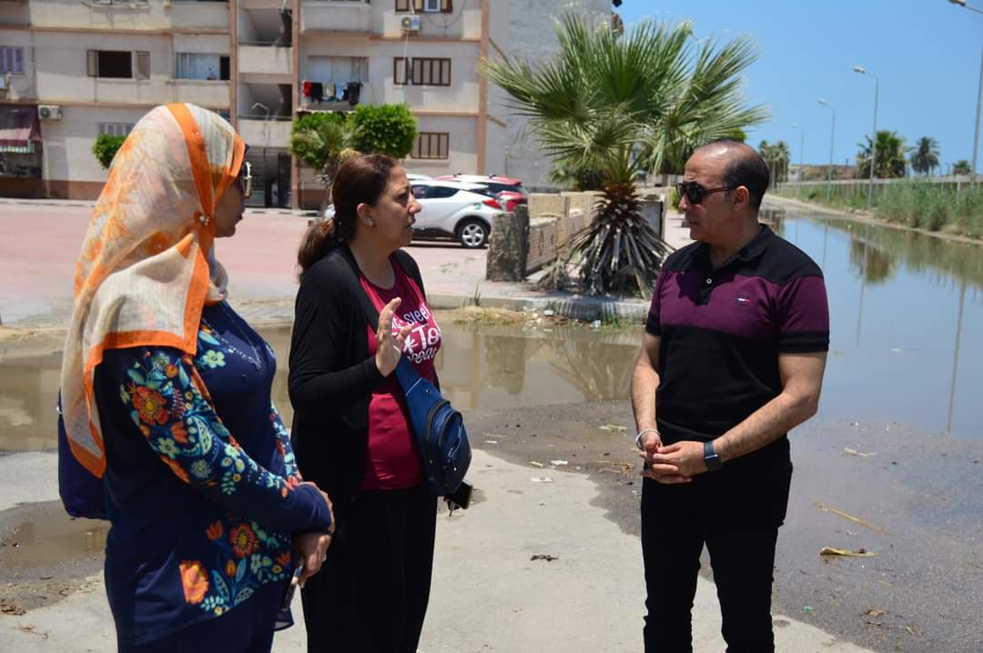 انفجار خط مياه الشرب ببورفؤاد