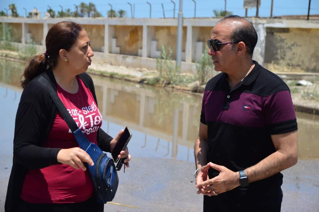 انفجار خط مياه الشرب ببورفؤاد