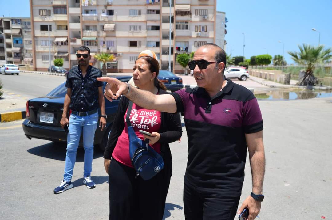 انفجار خط مياه الشرب ببورفؤاد