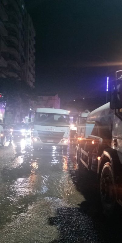 إصلاح انفجار ماسورة مياه الزقازيق 02