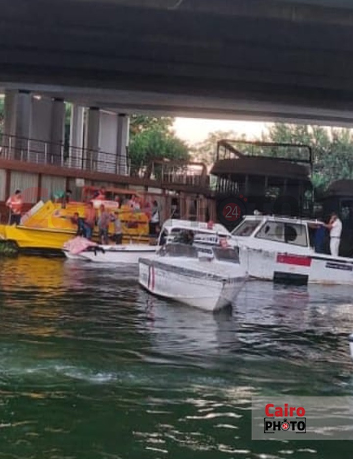 الصور الأولي لموقع حادث سقوط سيارة زفاف عروسين