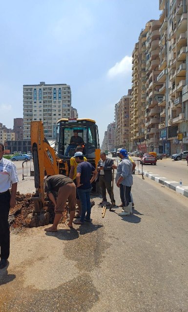 إصلاح كسر ماسورة مياه شرب في الشرقية 05