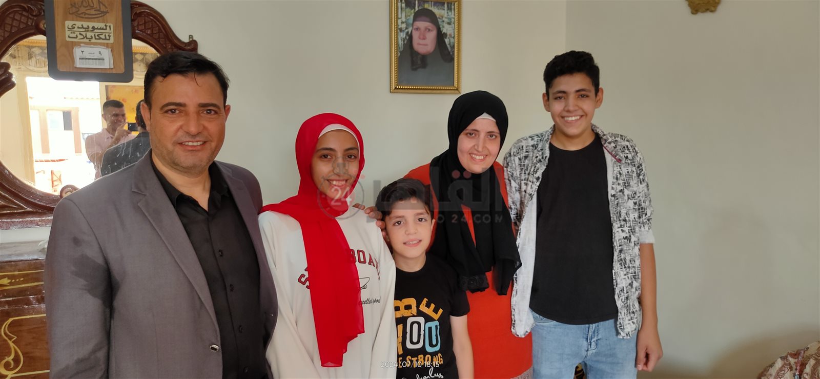 أسرة الطالبة نورين الأولى على الجمهورية