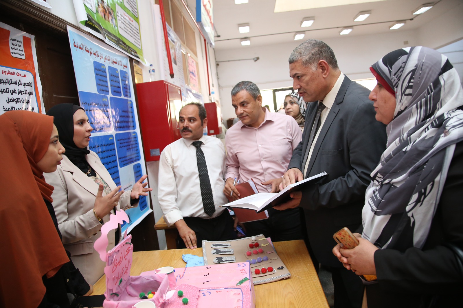 افتتاح معرض المشروعات المهنية بجامعة الفيوم