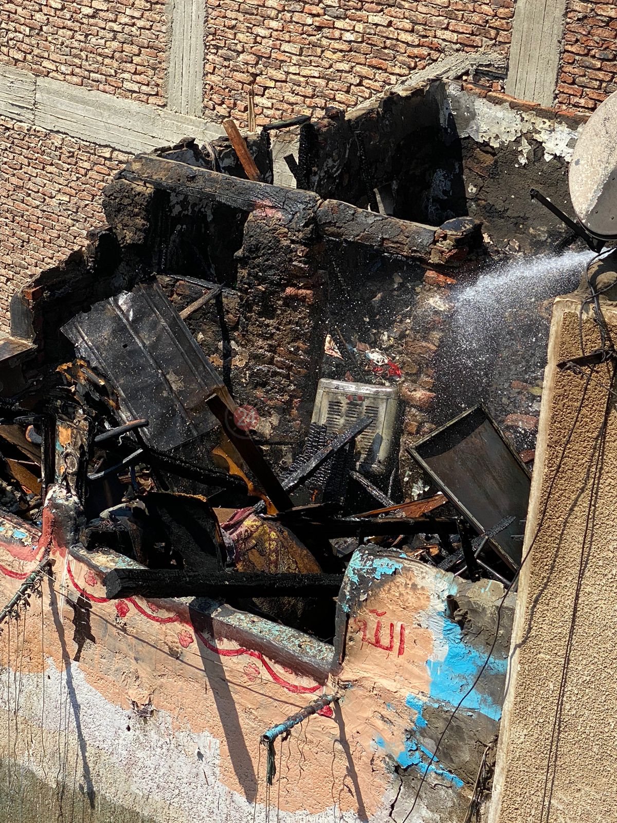 حريق منزل في الأقصر