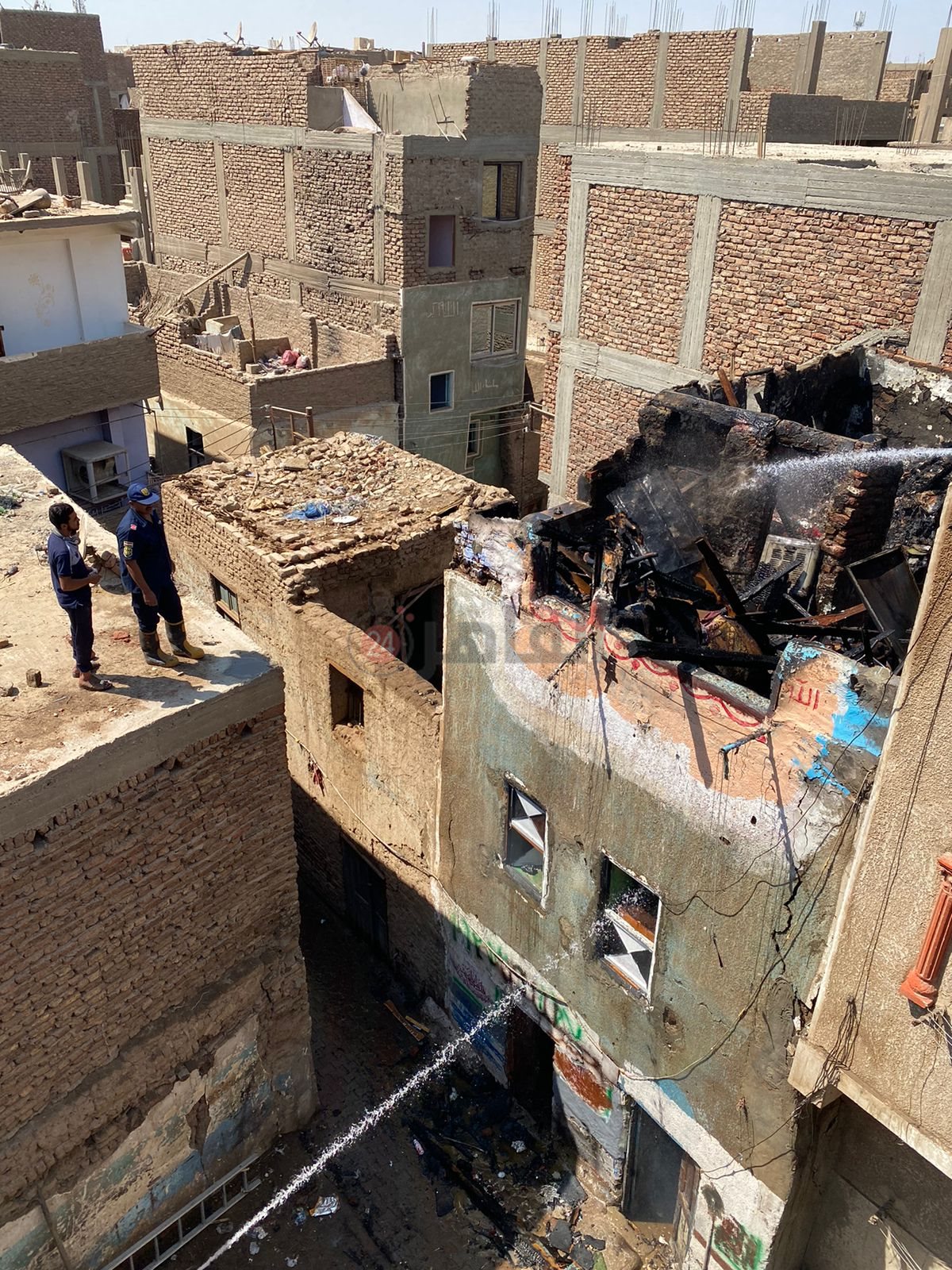 حريق منزل في الأقصر