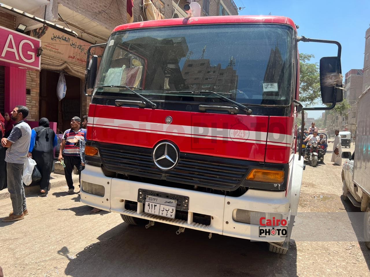  حريق مخزن مواد غذائية بالقاهرة