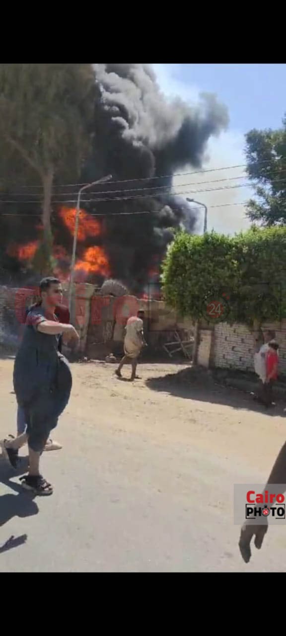 اندلاع حريق في الساحة الخاصة بجراج السيارات بمجلس مدينة العياط