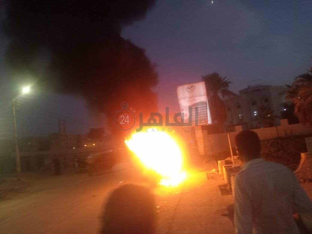 ماس كهربائى وراء احتراق 