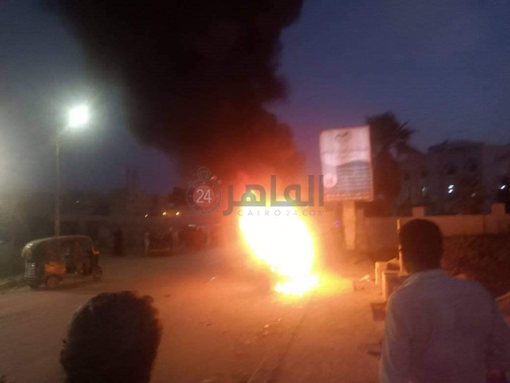 ماس كهربائى وراء احتراق 