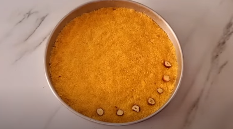 طريقة عمل البسبوسة المكرملة بالحليب