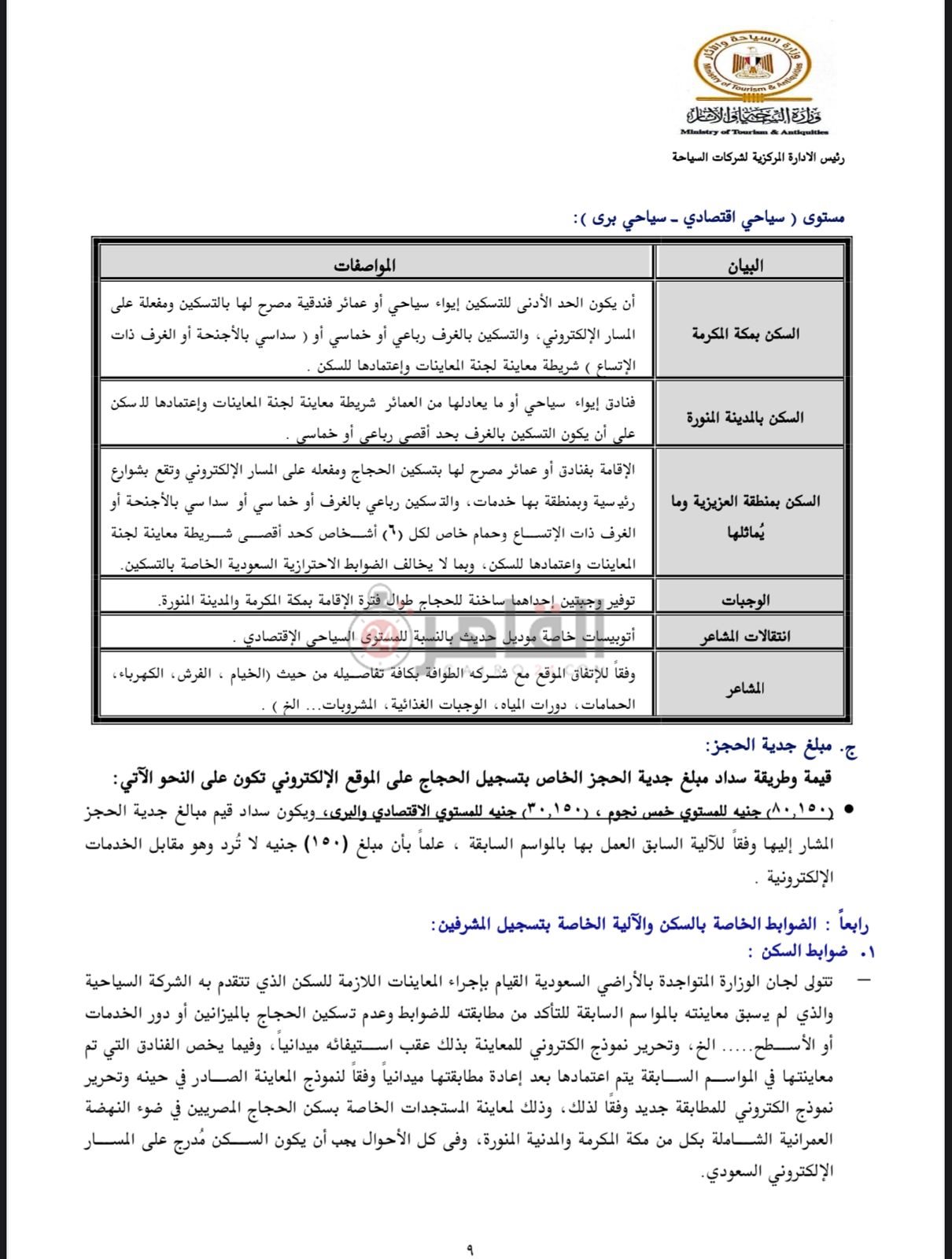 ضوابط الحج السياحي 2025 -6