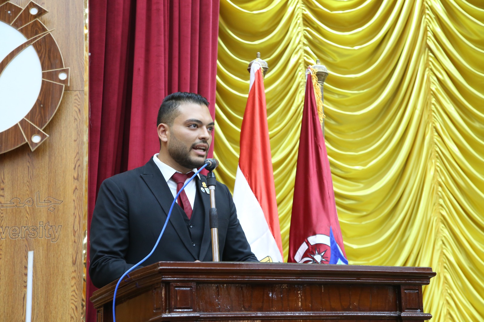 اختيار الطالب محمود سيف رئيسًا لاتحاد طلاب جامعة الفيوم