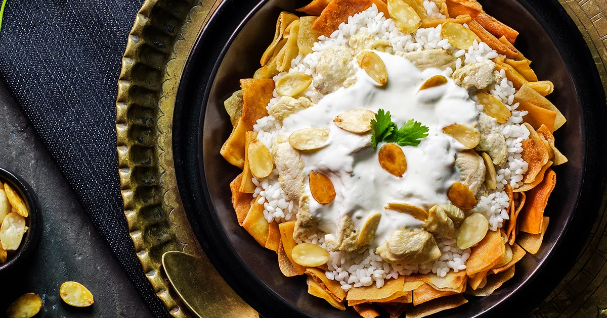  طريقة عمل فتة الشاورما بصوص الزبادي