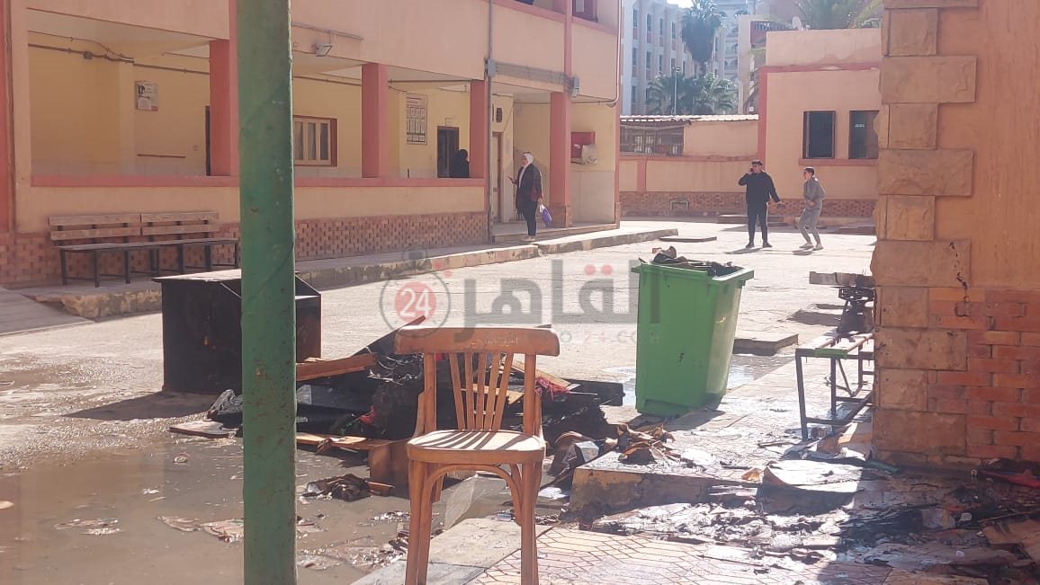 حريق مدرسة ببورسعيد 