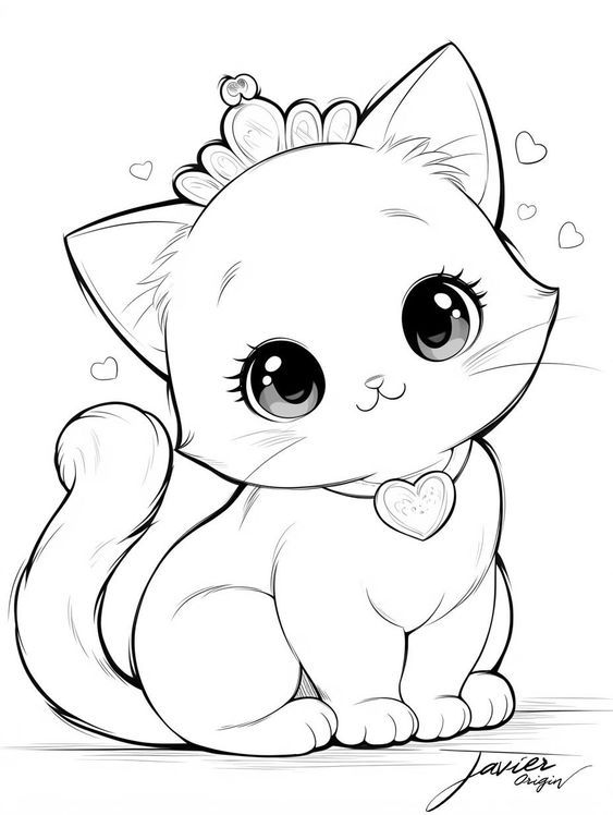 رسمة قطة للأطفال