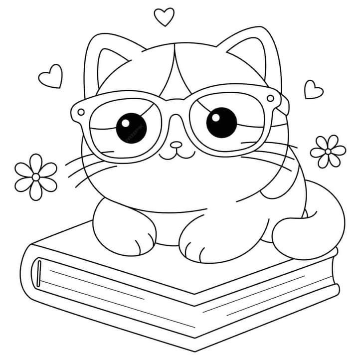 رسمة قطة للأطفال