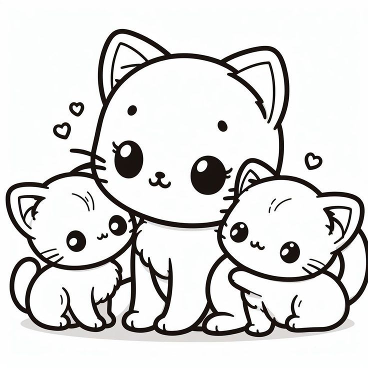 رسمة قطة للأطفال