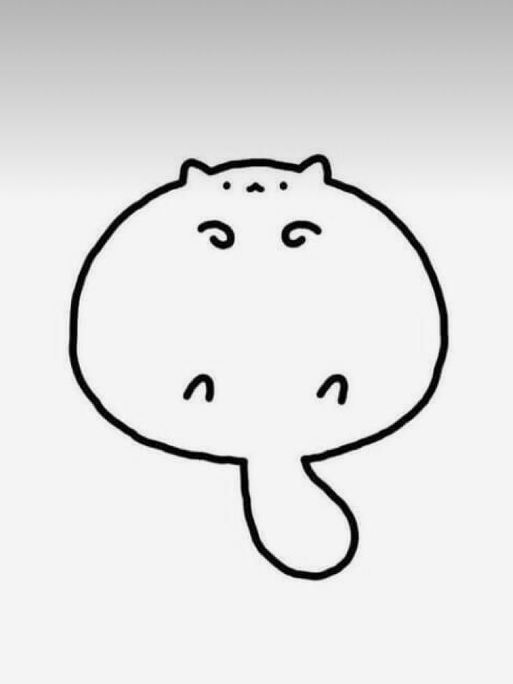 رسم قطة كيوت سهلة