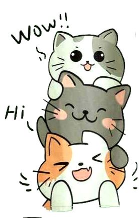 رسم قطة ملونة