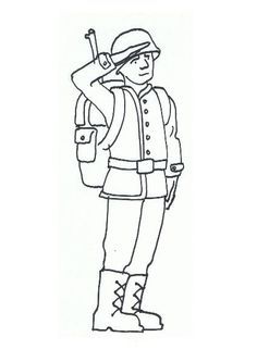 رسم جندي للأطفال