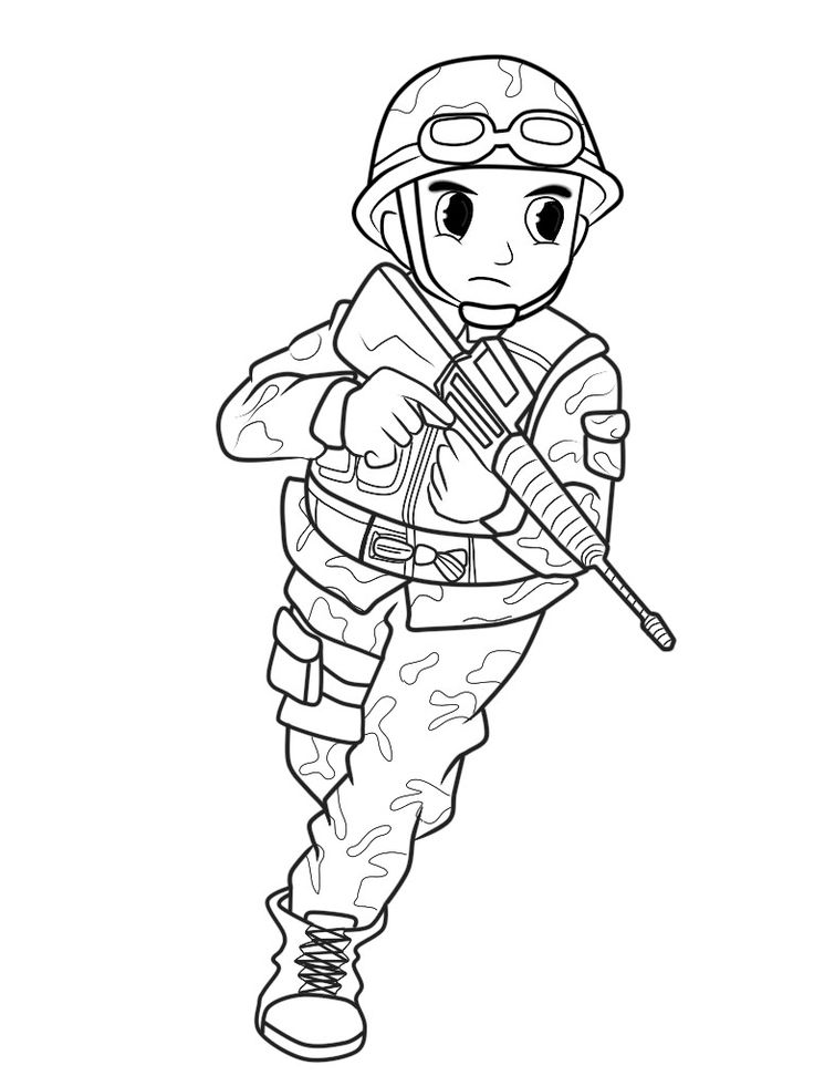 رسم جندي للأطفال